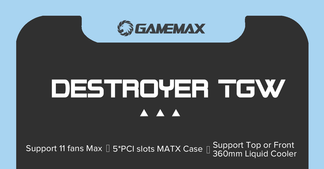 Gamemax Destroyer TGW White USB3.0 Tempered Glass Micro ATX Tower